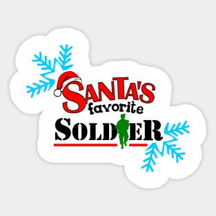 santa favorite soldier Sticker